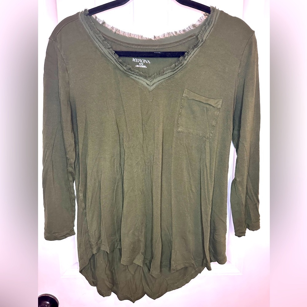 MERONA 3/4 sleeve tee M